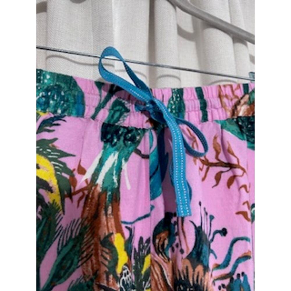 Anthropologie Women's sz S Raphael Balme Peacock Flannel Sleep Pants - Picture 3 of 7